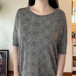 Psychedelic checkered high-low shirt dress